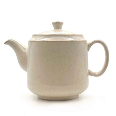 Scandi Home 1L Frederiksberg Cream Reactive Glaze Ceramic Teapot with Stainless Steel Infuser