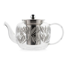 Scandi Home Gothenburg Borosilicate Glass Teapot with Stainless Steel Infuser 1L