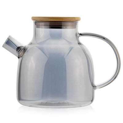 Scandi Home Helsinki Grey Borosilicate Glass Teapot 1.2L