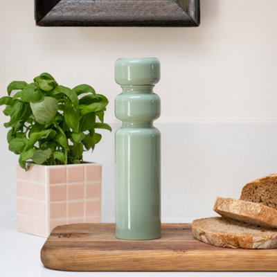 Scandi Home Large Sage Green Wooden Pepper Mill Tableware