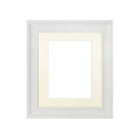 Scandi Limed White Frame with Ivory Mount for Image Size 10 x 4 Inch