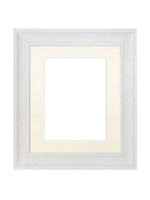 Scandi Limed White Frame with Ivory Mount for Image Size 12 x 10 Inch