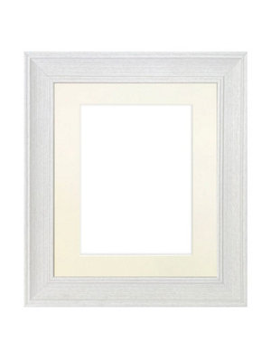 Scandi Limed White Frame with Ivory Mount for Image Size 4.5 x 2.5 Inch