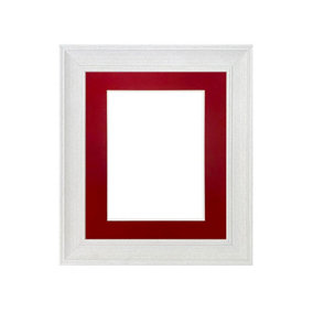 Scandi Limed White Frame with Red Mount for Image Size 50 x 40 CM