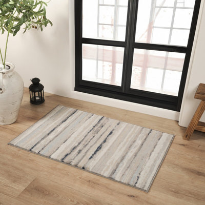 Scandi Modern Brown Pandora Area Rug 60 x 90 cm - Easy Care, Non ...
