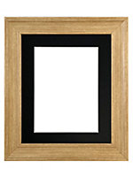 Scandi Oak Frame with Black Mount for Image Size 5 x 3.5 Inch