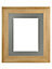 Scandi Oak Frame with Dark Grey Mount for Image Size 12 x 8 Inch
