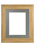 Scandi Oak Frame with Dark Grey Mount for Image Size 4.5 x 2.5 Inch