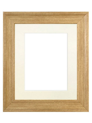 Scandi Oak Frame with Ivory Mount for Image Size 10 x 4 Inch