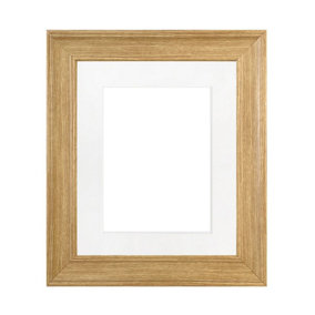 Scandi Oak Frame with White Mount for Image Size 10 x 4 Inch