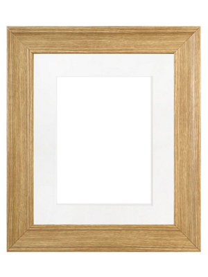 Scandi Oak Frame with White Mount for Image Size A5