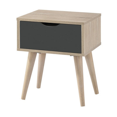Scandi Oak Lamp Table Oak & Grey