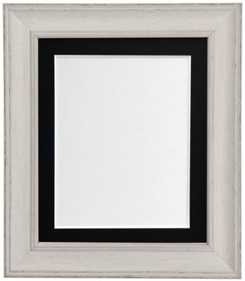 Scandi Pale Grey Frame with Black Mount for Image Size 10 x 4 Inch