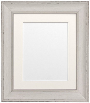 Scandi Pale Grey Frame with Ivory Mount for Image Size 16 x 12 Inch