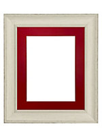 Scandi Pale Grey Frame with Red Mount for Image Size 8 x 6 Inch