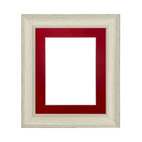 Scandi Pale Grey Frame with Red Mount for Image Size 9 x 6