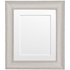 Scandi Pale Grey Frame with White Mount for Image Size 10 x 4 Inch
