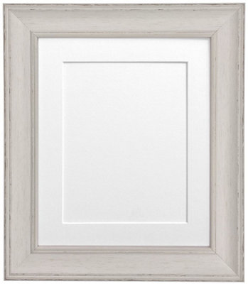 Scandi Pale Grey Frame with White Mount for Image Size 12 x 10 Inch
