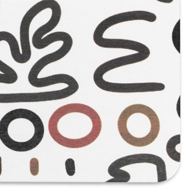 Scandi Pattern White Stone Non Slip Bath Mat - 4