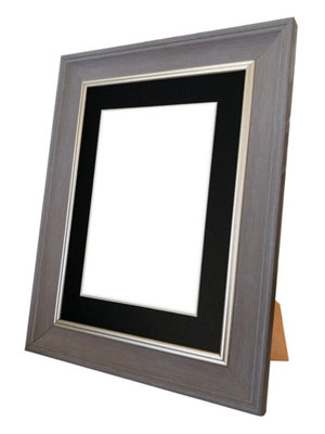 Scandi Slate Grey Frame with Black Mount for Image Size 9 x 6