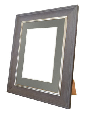 SCANDI SLATE GREY FRAME WITH DARK GREY MOUNT FOR IMAGE SIZE 9 X 7 INCH