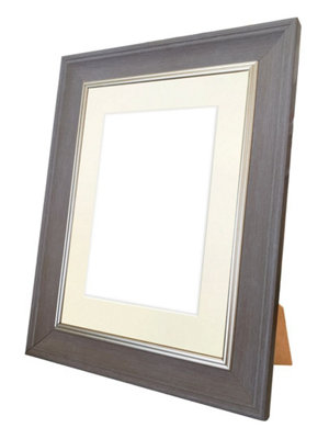 Scandi Slate Grey Frame with Ivory Mount for Image Size 10 x 8 Inch