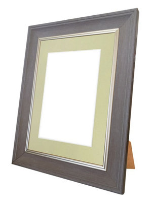 Scandi Slate Grey Frame with Light Grey Mount for Image Size 6 x 4 Inch