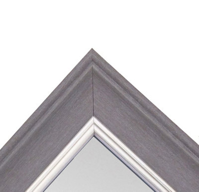 Scandi Slate Grey Frame with White Mount for Image Size A4