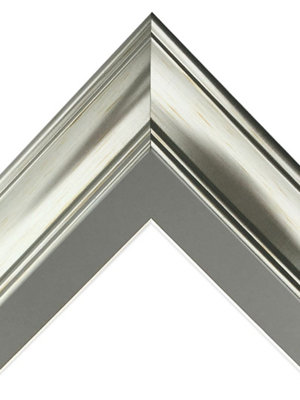 Scandi Vintage Silver Frame with Dark Grey Mount for ImageSize A2