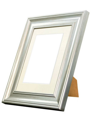 Scandi Vintage Silver Frame with Ivory Mount for Image Size A4