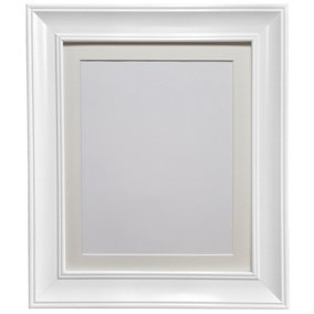Scandi Vintage White Frame with Ivory mount for Image Size 10 x 8 Inch