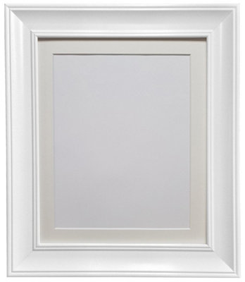 Scandi Vintage White Frame with Ivory mount for Image Size 12 x 10 Inch
