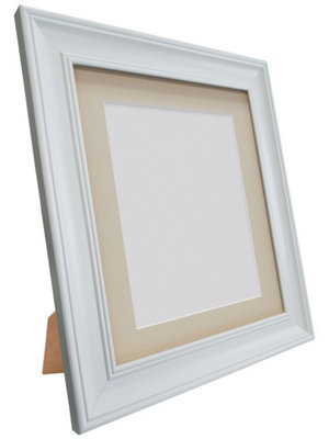 Scandi Vintage White Frame with Light Grey mount for Image Size 10 x 8 Inch