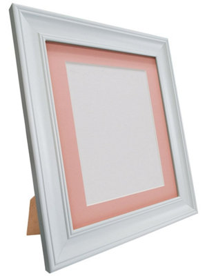 Scandi Vintage White Frame with Pink mount for Image Size 6 x 4 Inch