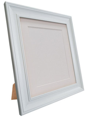 Scandi Vintage White Frame with White Mount for Image Size 10 x 4 Inch