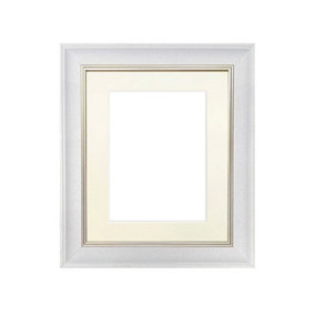 Scandi White Speckled Frame with Ivory Mount for Image Size 10 x 4 Inch