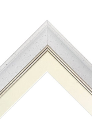 Scandi White Speckled Frame with Ivory Mount for ImageSize A2