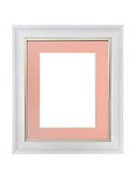 Scandi White Speckled Frame with Pink Mount for Image Size 9 x 6