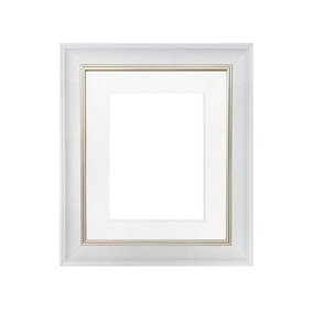 Scandi White Speckled Frame with White Mount for Image Size 40 x 30 CM