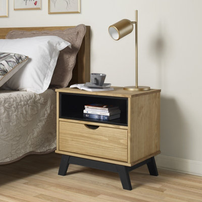 Scandian Bedside Cabinet Solid Wood Pine