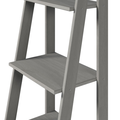 Scandian Grey Ladder Bookcase Height-158cm Width-44cm Depth-43cm