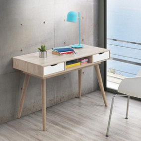 Scandinavian Laptop Computer Desk Office Furniture Retro Nordic Table White