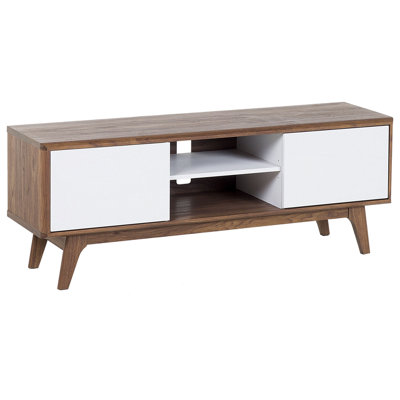 Scandinavian TV Stand Dark Wood ROCHESTER