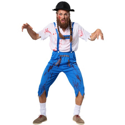 Scary Ancient Bavarian - Halloween fancy dress costume for men 302291 - blue/white M
