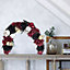 Scary Prelit Skull Halloween Arch Wreath Home Decoration 33x26cm
