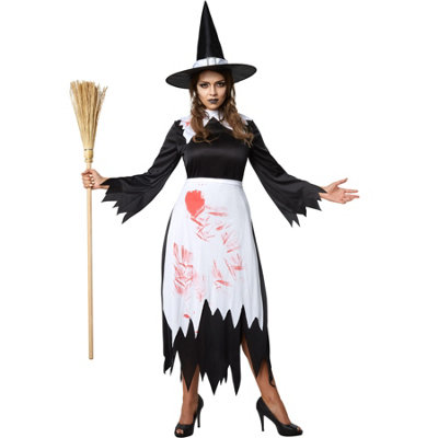 Scary Witch - Halloween fancy dress costume for women 302232 - black/white L