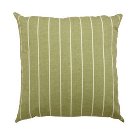 Scatter Cushion 12x12 Stripe Outdoor Garden Furniture Cushion (Pack of 4) - L30.5 x W30.5 cm - Green