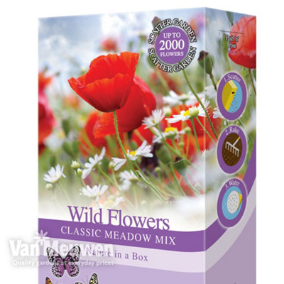 Scatter Seed Pack Wild Flowers Classic Meadow Mix 1 Pack (200g . 15g Of Seed)