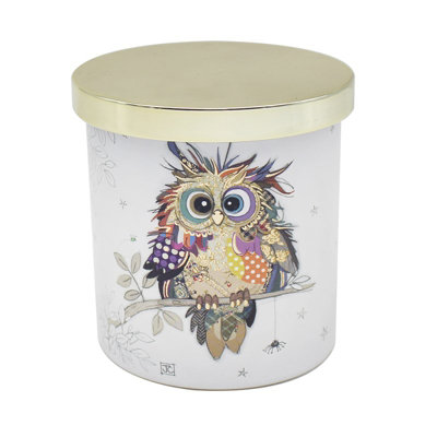 Scented Candle Cashmere & Silk Bug Art Otto Owl Hand Poured Aromatherapy Scent
