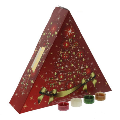 Scented Tea Light Candle Advent Calendar Merry Christmas Count Down To Xmas Day